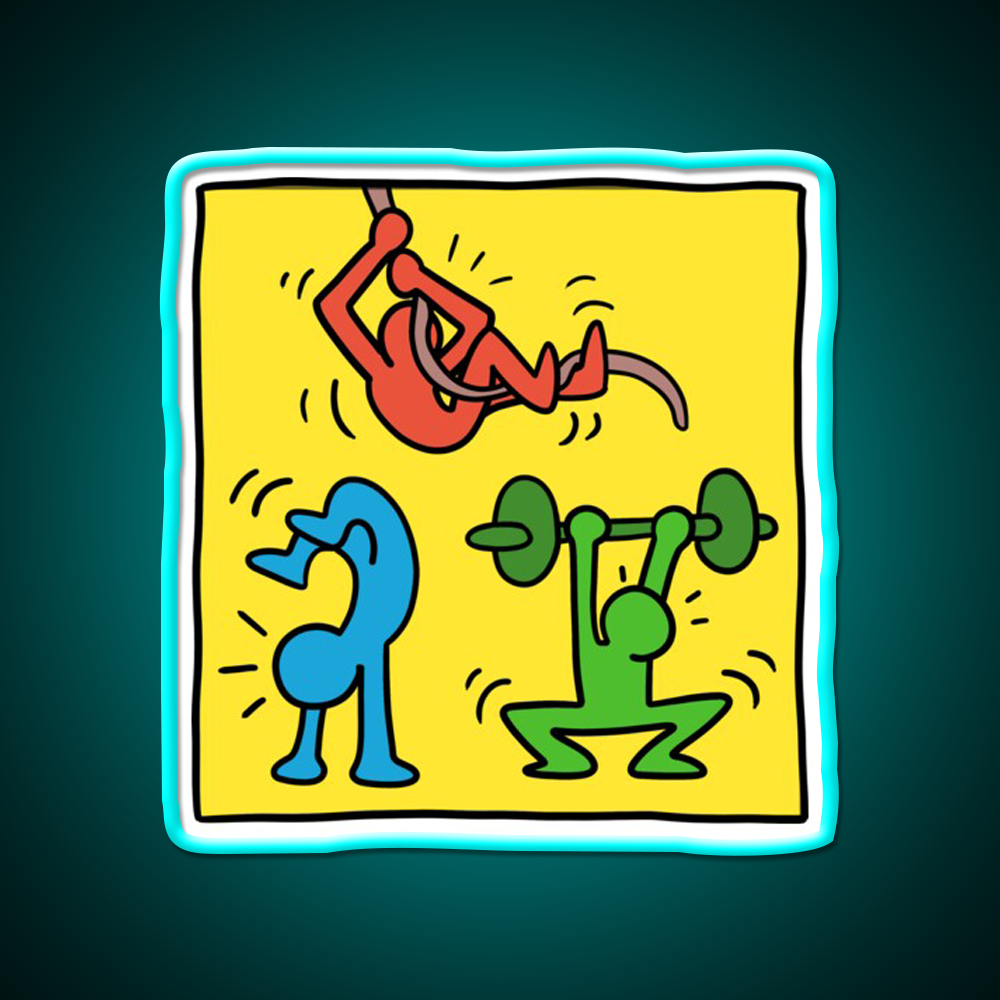 Fitness Figures Gym Fitness Led Neon Sign Rgb Color