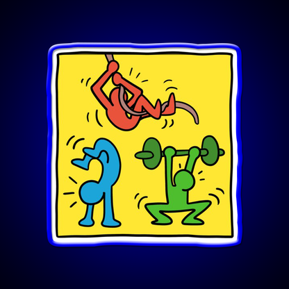 Fitness Figures Gym Fitness Led Neon Sign Rgb Color