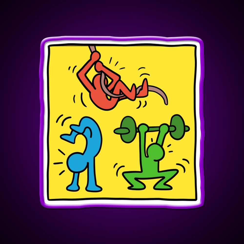 Fitness Figures Gym Fitness Led Neon Sign Rgb Color