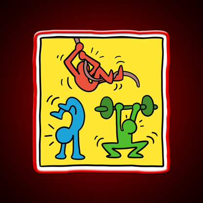 Fitness Figures Gym Fitness Led Neon Sign Rgb Color