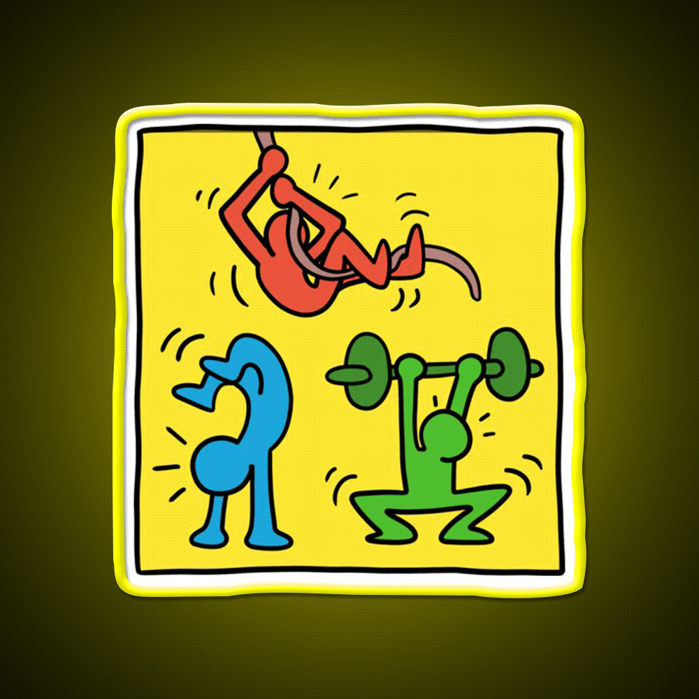 Fitness Figures Gym Fitness Led Neon Sign Rgb Color