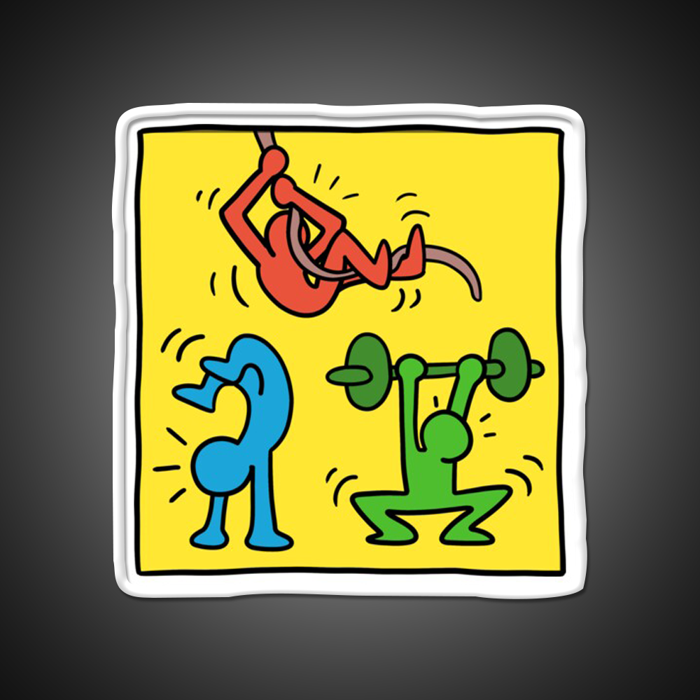 Fitness Figures Gym Fitness Led Neon Sign Rgb Color