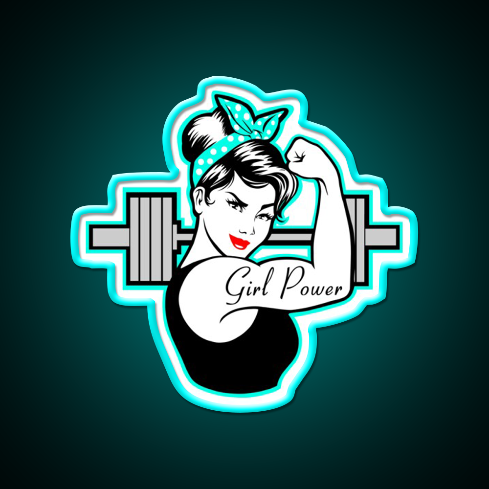 Fitness Fitness Girl Who Lift Fitness Women Gym Fitness Led Neon Sign Rgb Color