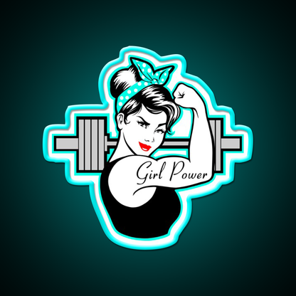 Fitness Fitness Girl Who Lift Fitness Women Gym Fitness Led Neon Sign Rgb Color