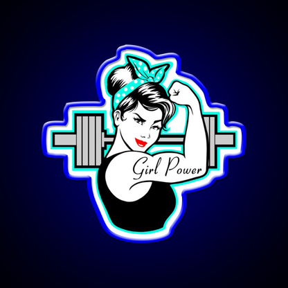 Fitness Fitness Girl Who Lift Fitness Women Gym Fitness Led Neon Sign Rgb Color