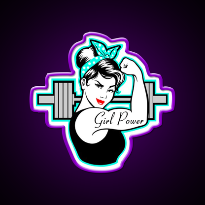 Fitness Fitness Girl Who Lift Fitness Women Gym Fitness Led Neon Sign Rgb Color