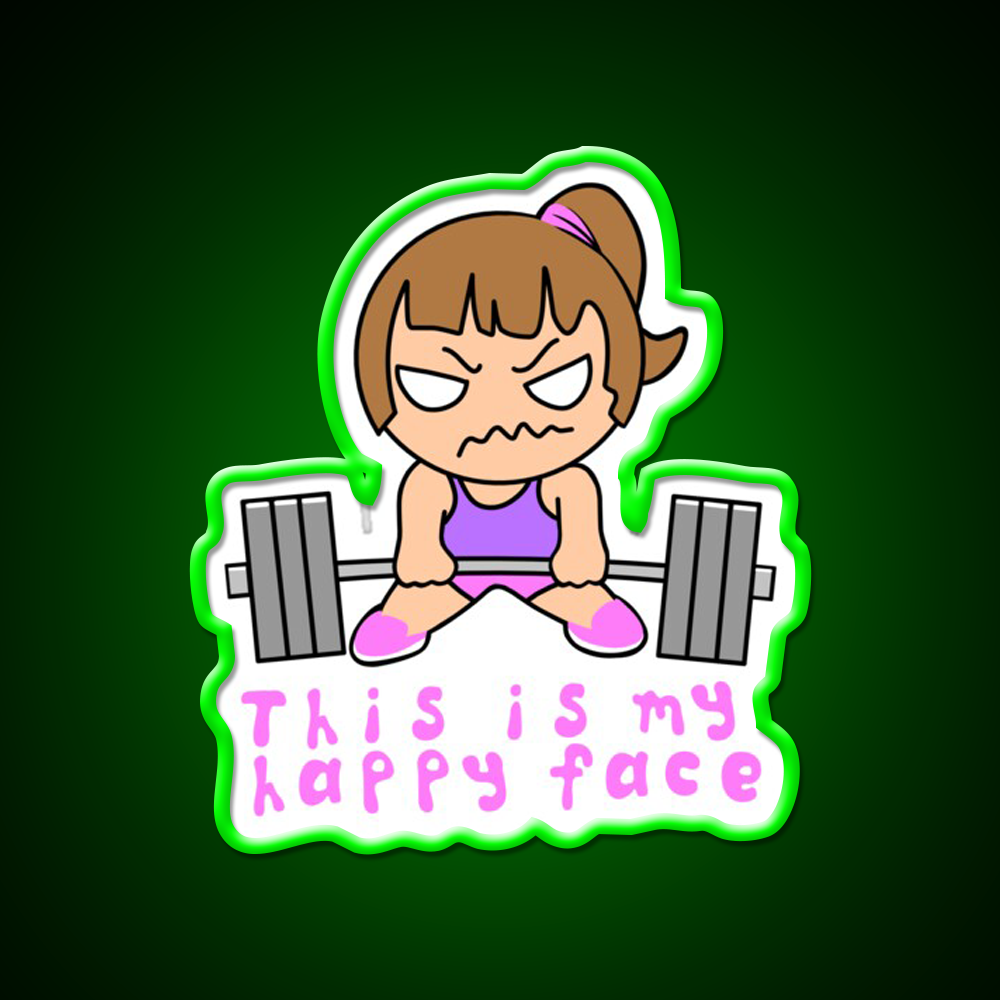 Fitness Funny Barbell Girl Gym Fitness Led Neon Sign Rgb Color - LED neon sign view 8