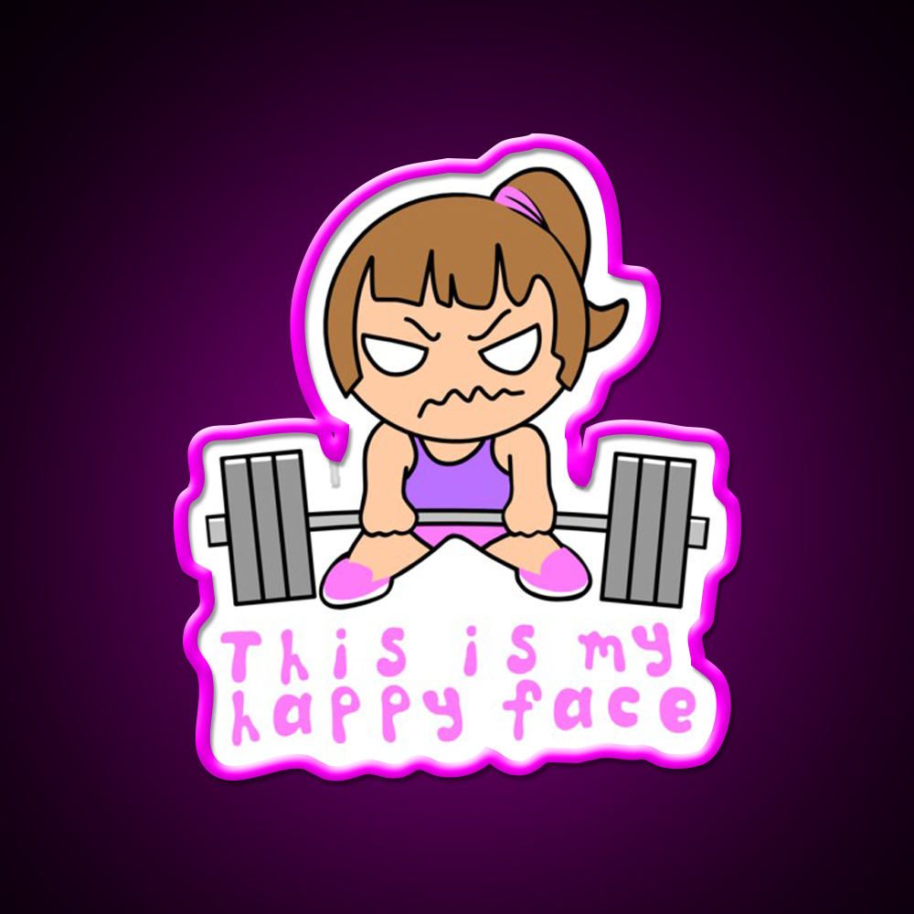 Fitness Funny Barbell Girl Gym Fitness Led Neon Sign Rgb Color