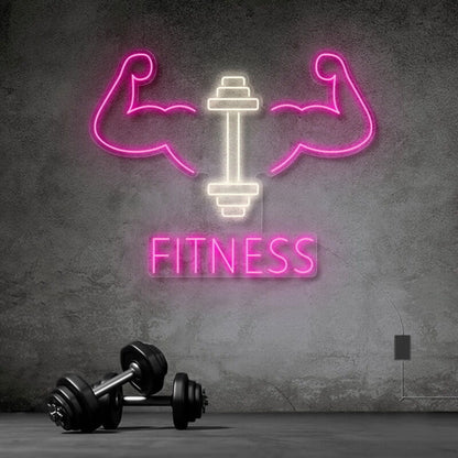 Fitness With Workout Drawing Led Neon Sign | Shineneon
