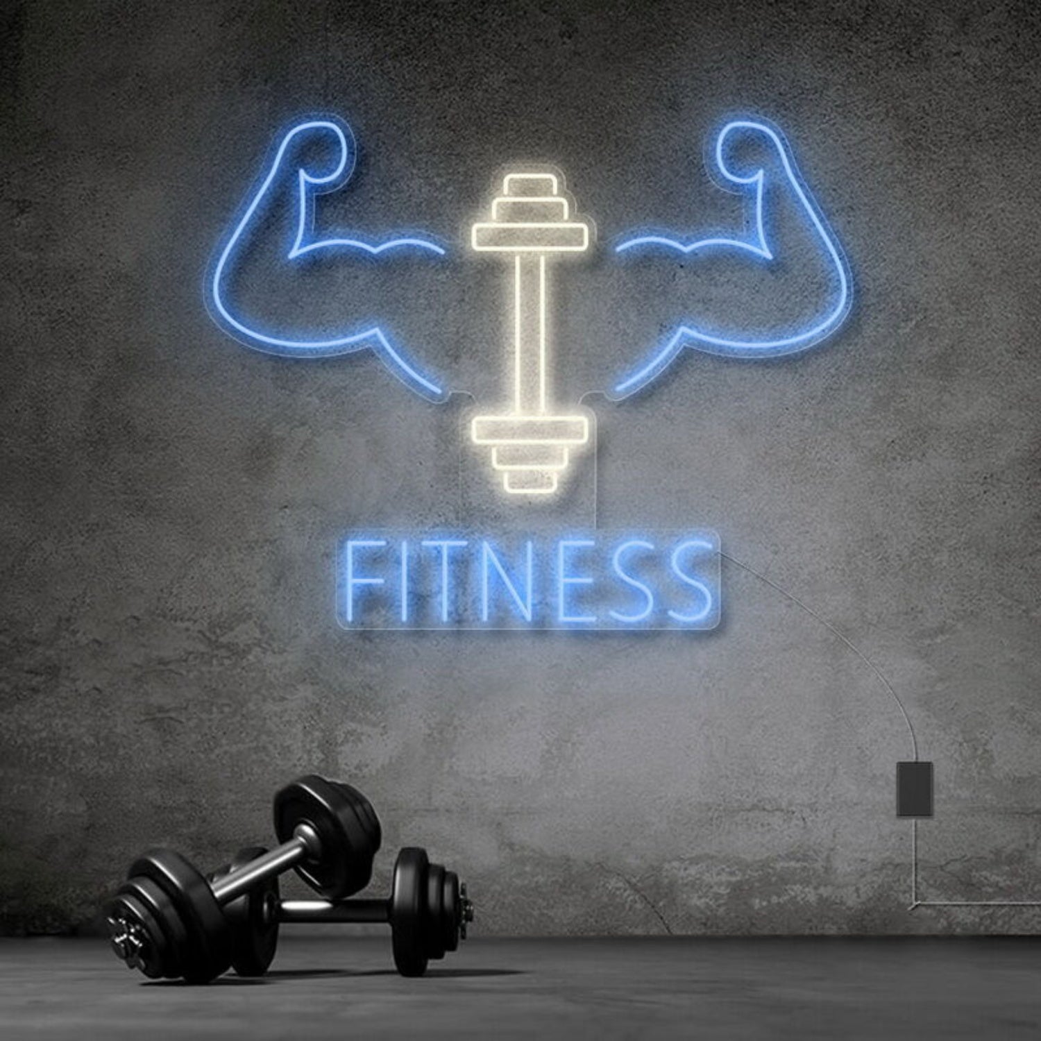 Fitness With Workout Drawing Led Neon Sign | Shineneon