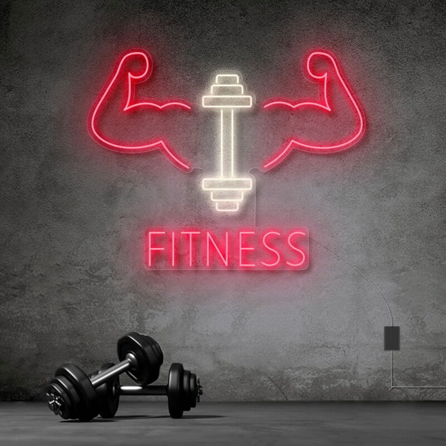 Fitness With Workout Drawing Led Neon Sign | Shineneon