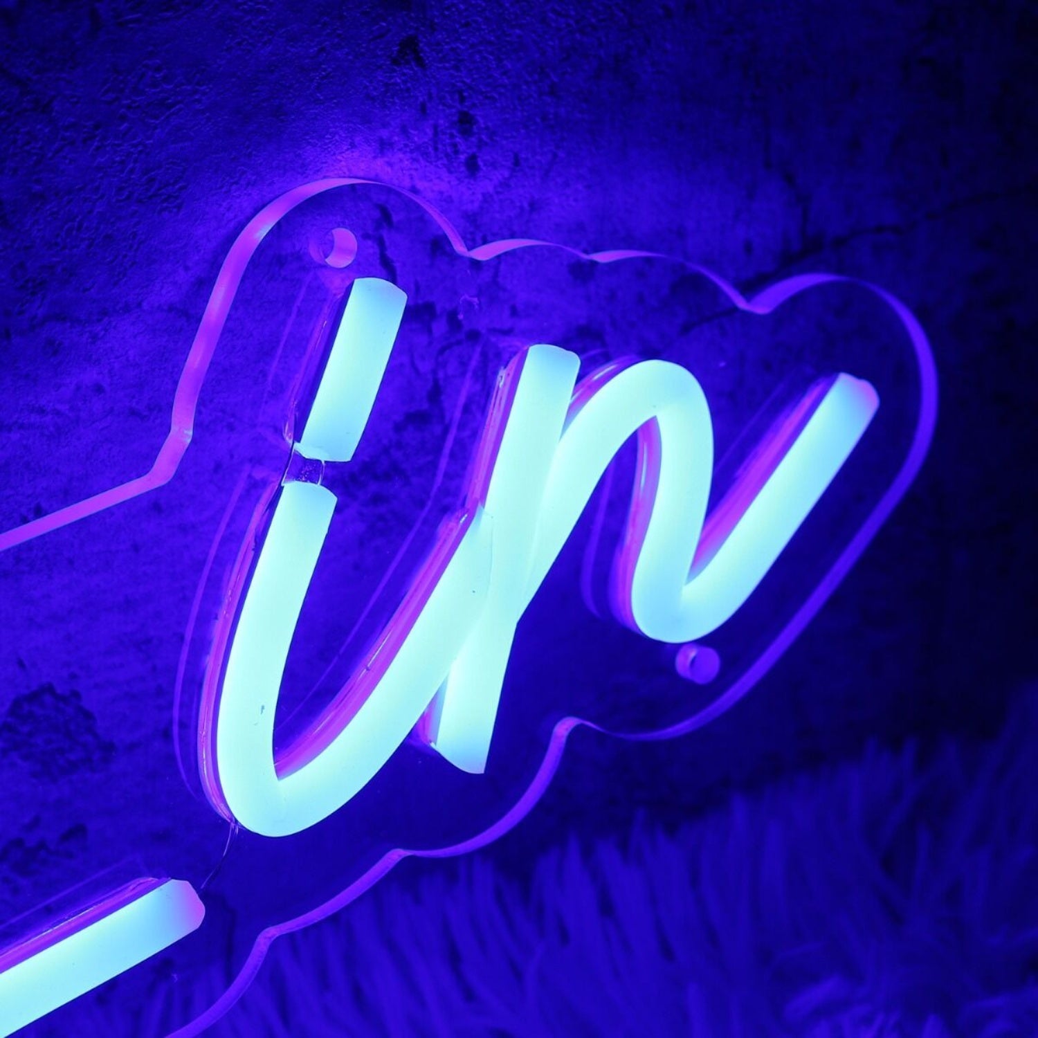 Fitting In Blue Led Neon Sign - Shineneon
