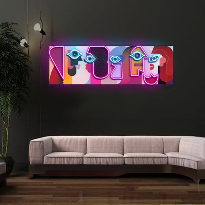 Five Faces Neon X Acrylic Artwork - Shineneon