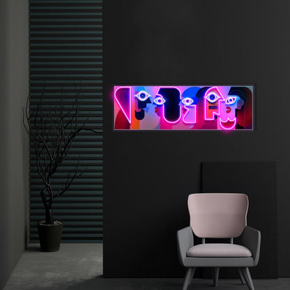 Five Faces Neon X Acrylic Artwork - Shineneon