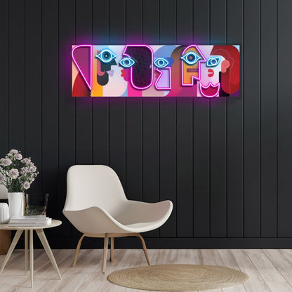 Five Faces Neon X Acrylic Artwork - Shineneon