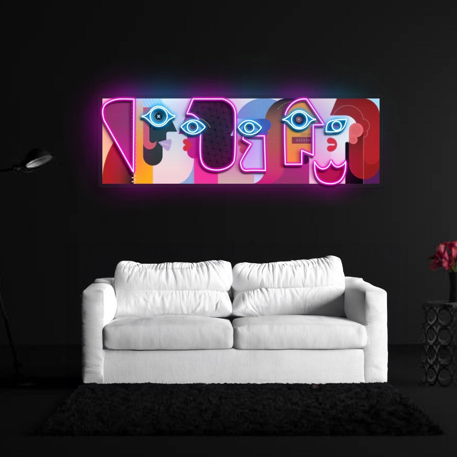 Five Faces Neon X Acrylic Artwork - Shineneon