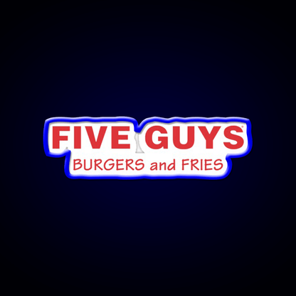 Five Guys Burgers And Fries Merch Fast Food Led Neon Sign For Burger Place Rgb Color - Shineneon