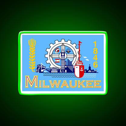 Flag Of Milwaukee Beer Bar Decor Led Neon Sign Rgb Color - LED neon sign view 8