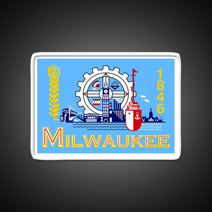 Flag Of Milwaukee Beer Bar Decor Led Neon Sign Rgb Color - LED neon sign view 11