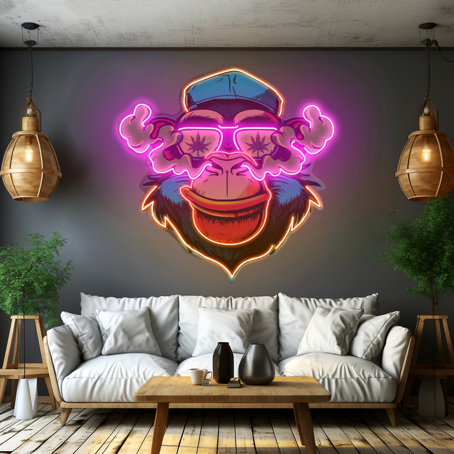 Flamboyant Monkey Led Neon Sign Light Custom Led Signs