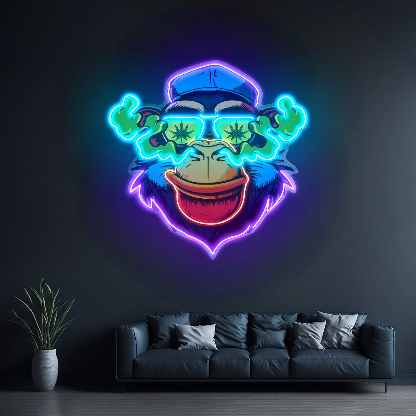 Flamboyant Monkey Led Neon Sign Light Custom Led Signs