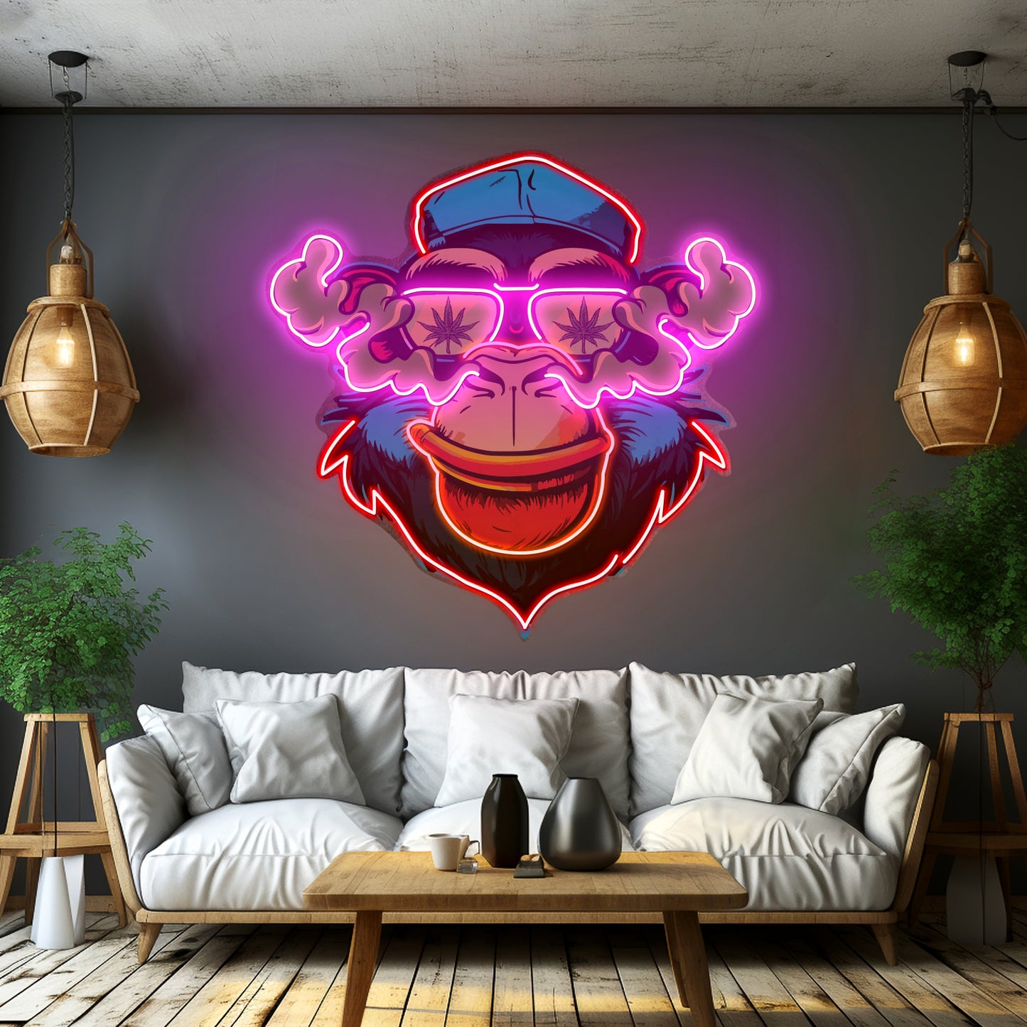 Flamboyant Monkey Led Neon Sign Light Custom Led Signs