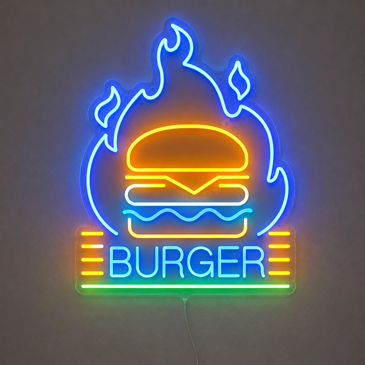 Flame Burger Neon Sign LED Neon Sign main product image