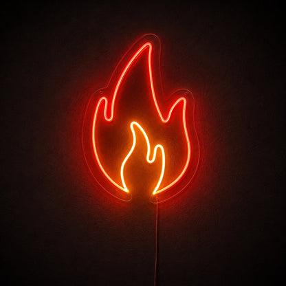 Flame Outline Man Cave LED Neon Sign main product image