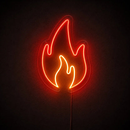Flame Outline Man Cave LED Neon Sign - Shineneon
