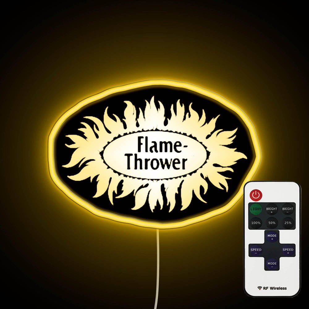 Flame Thrower Logo Neon Sign - Shineneon