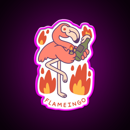Flameingo Cocktail Bar Decor Led Neon Sign Rgb Color - Shineneon