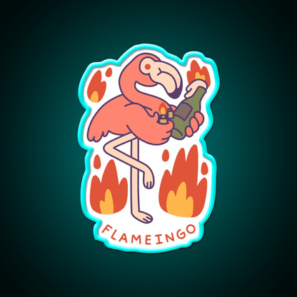 Flameingo Cocktail Bar Decor Led Neon Sign Rgb Color - Shineneon
