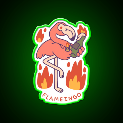 Flameingo Cocktail Bar Decor Led Neon Sign Rgb Color - Shineneon