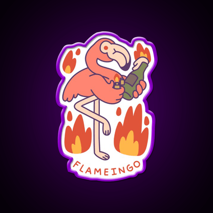 Flameingo Cocktail Bar Decor Led Neon Sign Rgb Color - Shineneon