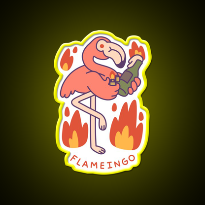 Flameingo Cocktail Bar Decor Led Neon Sign Rgb Color - LED neon sign view 7