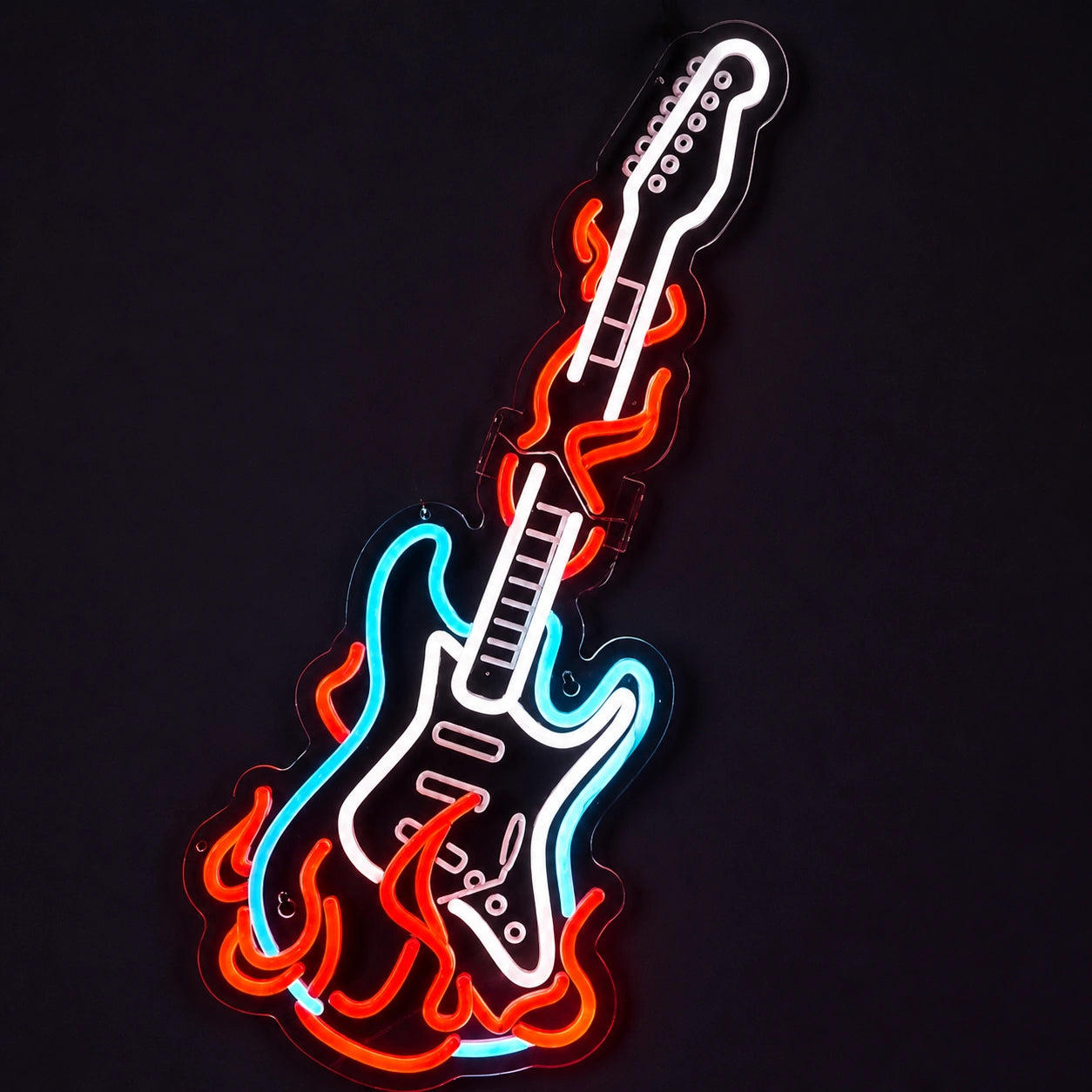 Flaming Electric Guitar Garage Neon Sign Vintage LED Neon Sign main product image
