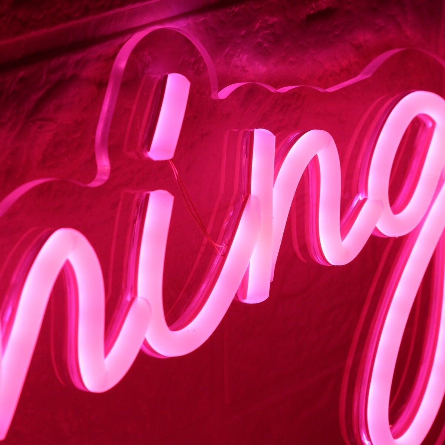 Flaming Roses Pink Led Neon Sign - Shineneon
