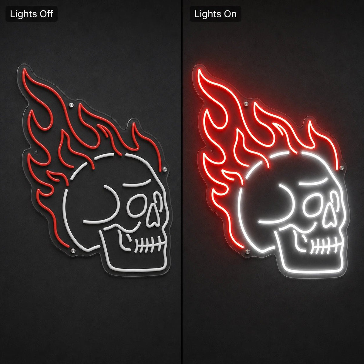 Flaming Skull LED Neon Sign - Shineneon