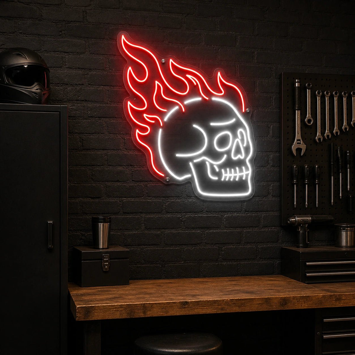 Flaming Skull LED Neon Sign - Shineneon