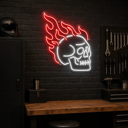 Flaming Skull LED Neon Sign - Shineneon
