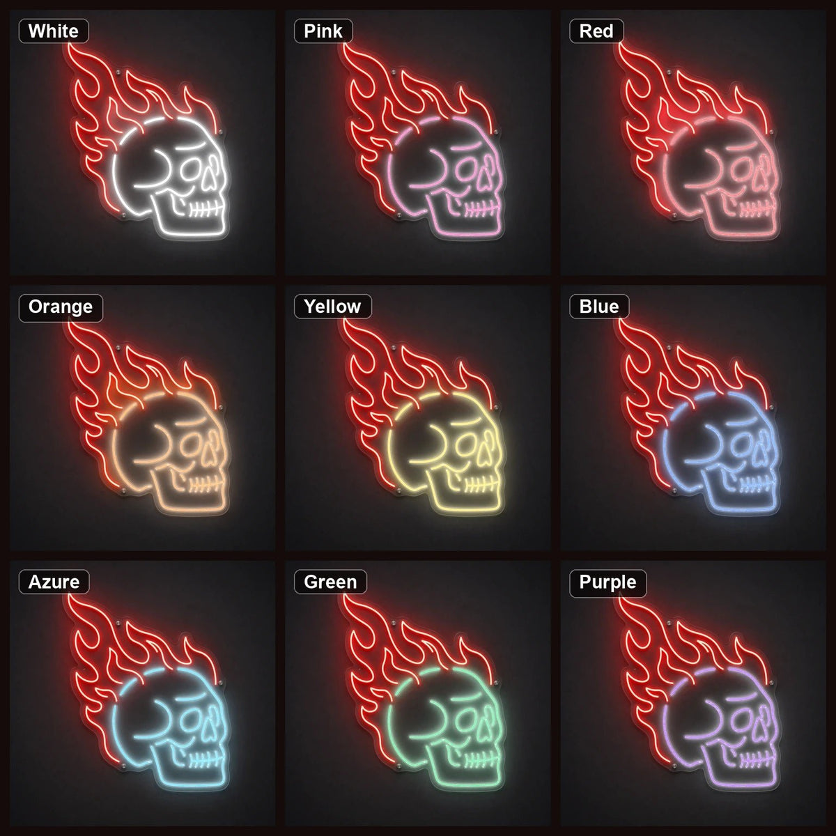 Flaming Skull LED Neon Sign - Shineneon