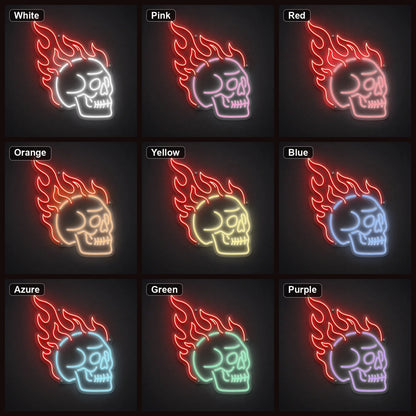 Flaming Skull LED Neon Sign - Shineneon