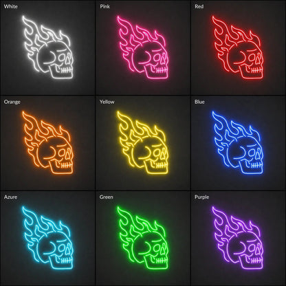 Flaming Skull LED Neon Sign Garage Neon Sign - Shineneon