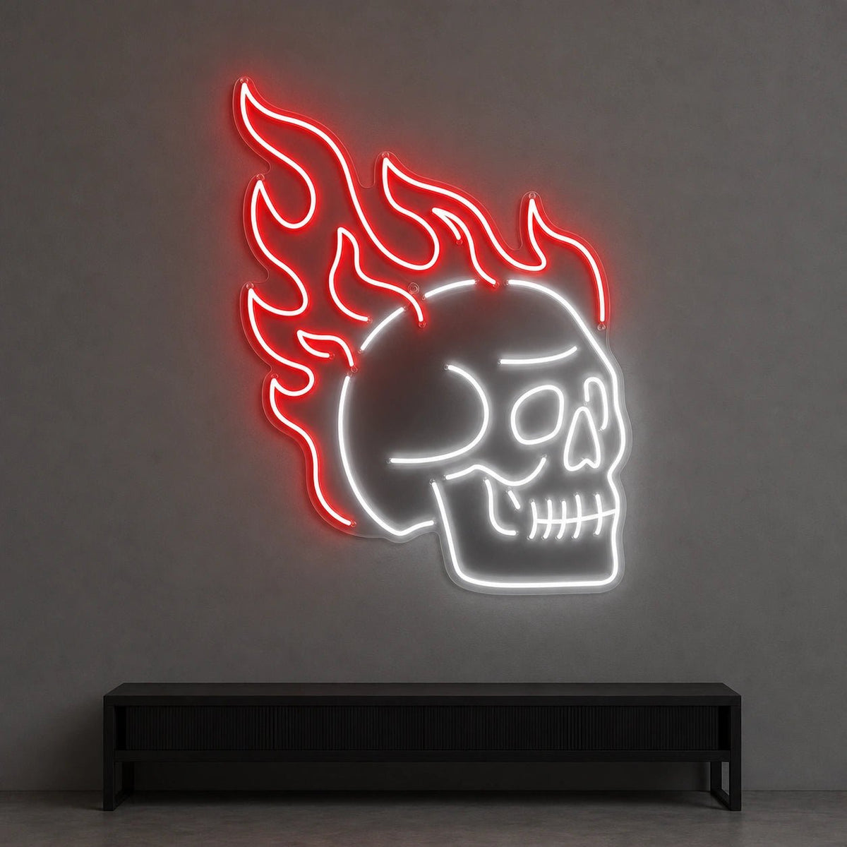 Flaming Skull LED Neon Sign Garage Neon Sign - Shineneon