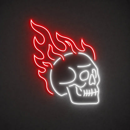 Flaming Skull LED Neon Sign Garage Neon Sign - Shineneon