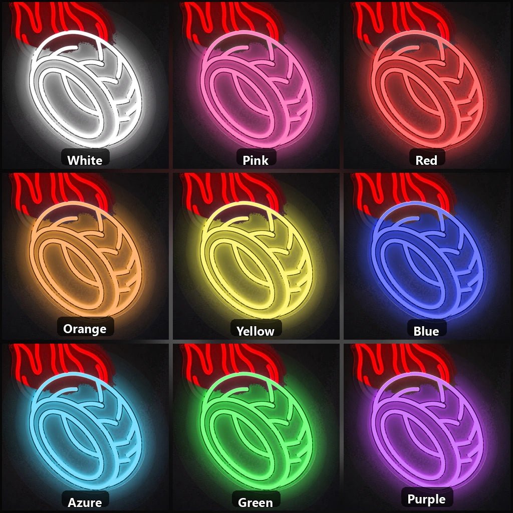 Flaming Tire Vintage LED Neon Sign - Shineneon