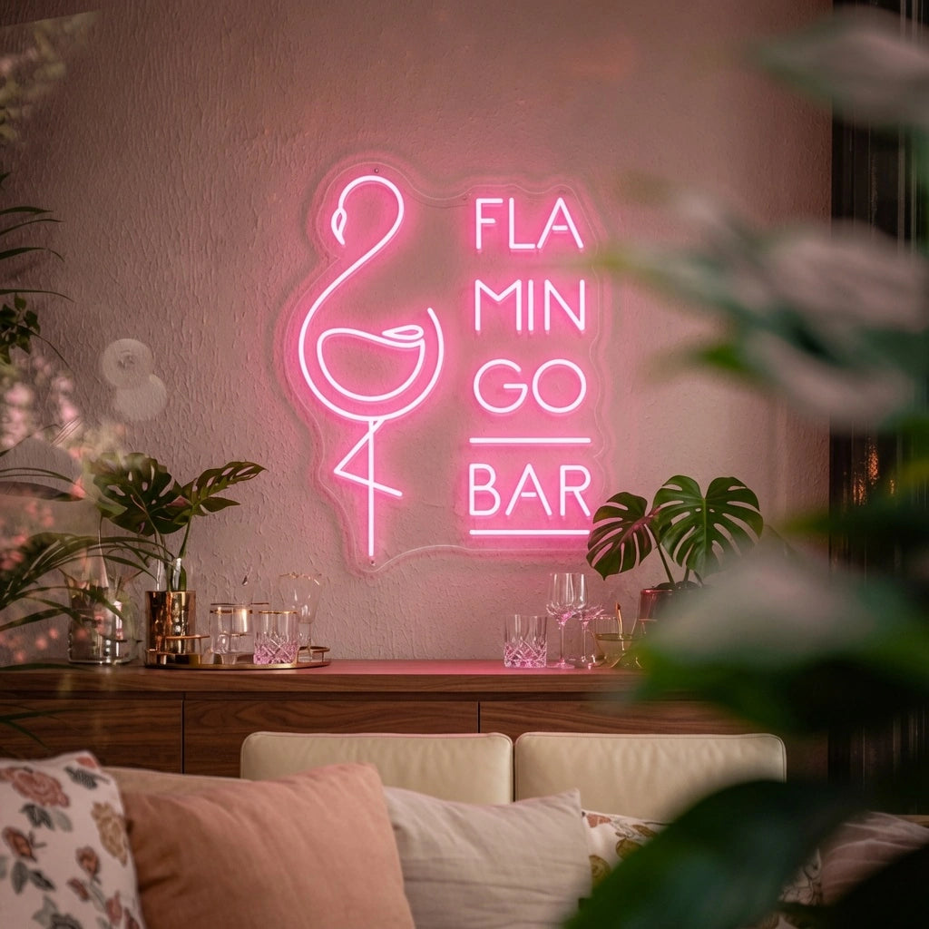 Flamingo Bar LED Neon Sign - 02 High-Converting Product Image