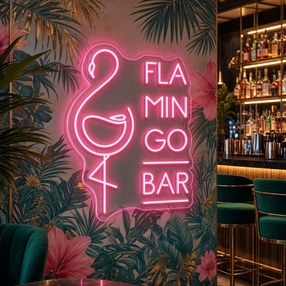 Flamingo Bar LED Neon Sign - advertising view