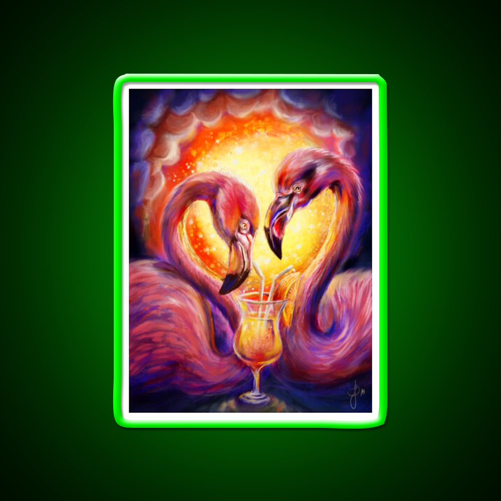 Flamingo Cocktail Bar Decor Led Neon Sign Neon Party Sign Rgb Color - LED neon sign view 8