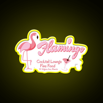 Flamingo Cocktail Lounge Cocktail Bar Decor Led Neon Sign Rgb Color - Shineneon